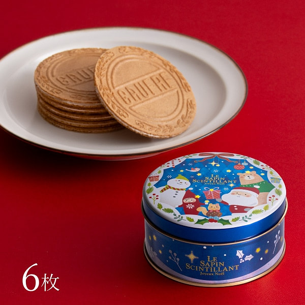 神户风月堂 圣诞全家福  夹心饼干 6枚 1 份