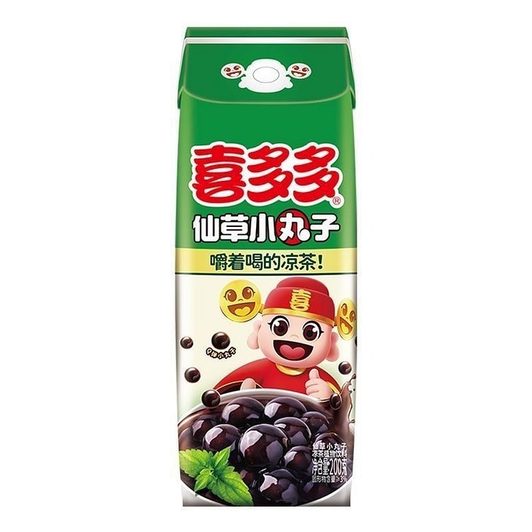 喜多多仙草小丸子凉茶夏季0添加0脂肪嚼着喝的凉茶 200 克
