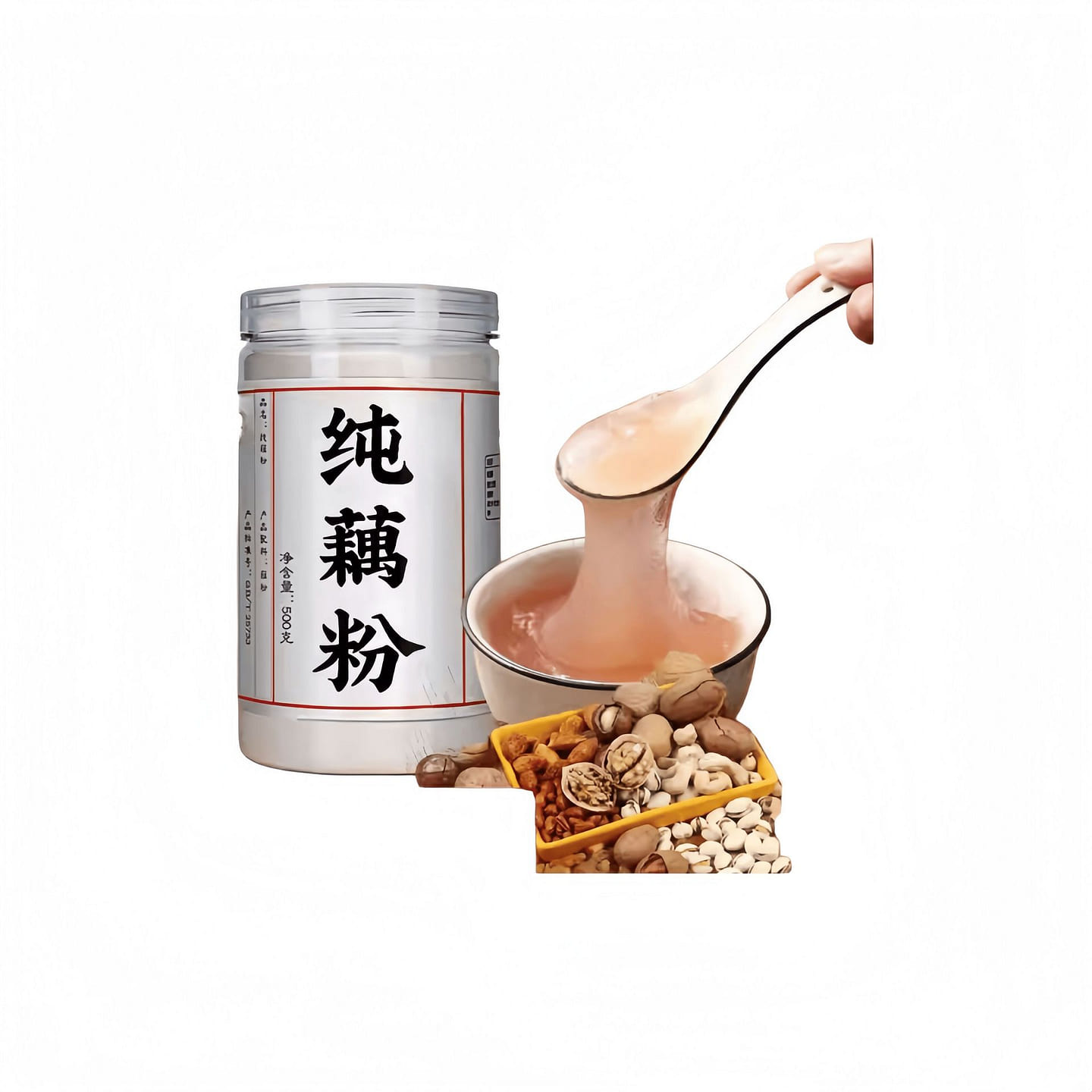 Lotus Root Powder Original Flavor 500g, 1 Bottle 500 g