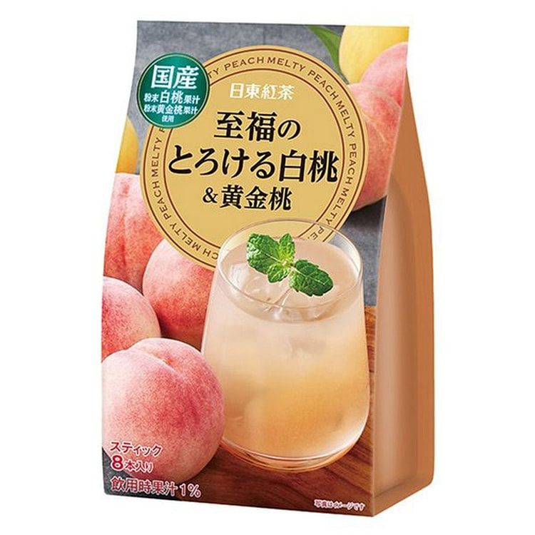 日本直邮 日东红茶 白桃＆黄金桃味 8个/