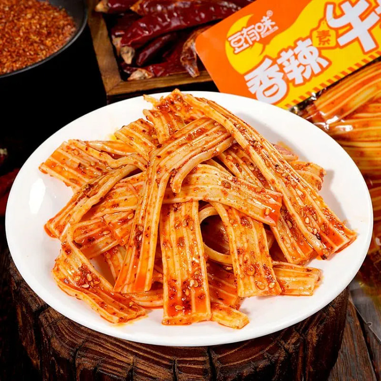 素牛板筋香辣凉皮辣条零食小吃 80克 3 包
