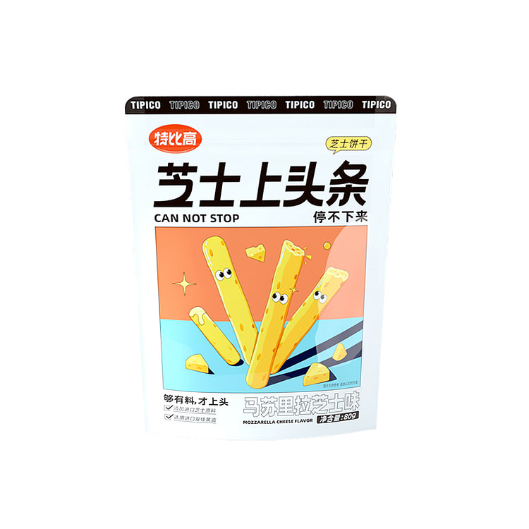 特比高芝士上头条黄金芝士脆马苏里拉芝士味80g*1