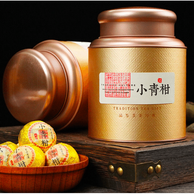 Small green citrus tea eight-year court Pu'er ripe tea tangerine peel citrus pu 1 カウント