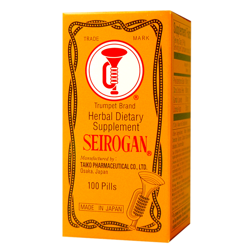Trumpet Brand Seirogan Herbal Stomach Supplement, 100 pills 1 bottle