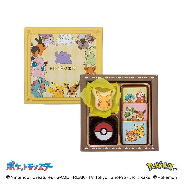 情人节限定宝可梦皮卡丘POKEMON巧克力 5枚入 1 盒