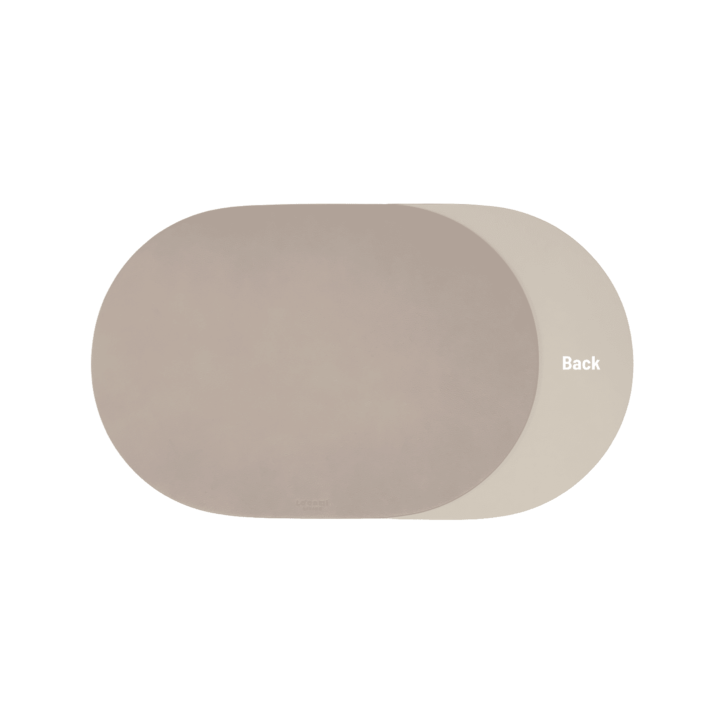 Le’enmi Oval Double-Sided Leather Tray – Latte / Large 1 each
