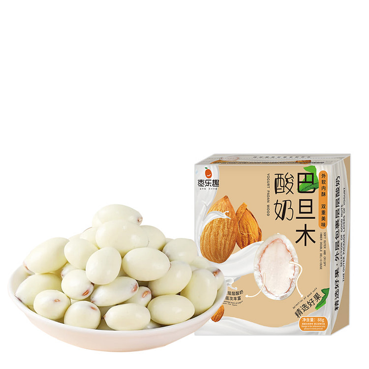 枣乐 趣网红酸奶巴旦木坚果奶球果仁 88g*1盒
