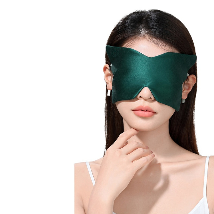 Silk Eye Mask Bamboo Rhyme Green 21.7 * 10.8 Cm 1 box