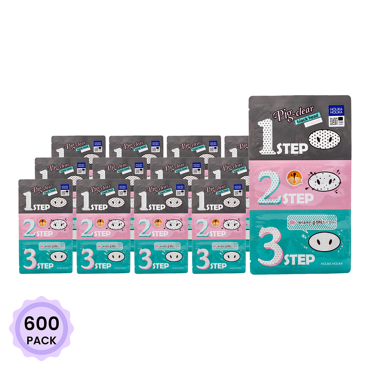 Holika Holika 猪鼻贴三部曲去黑头粉刺鼻贴膜 1 份*600 包