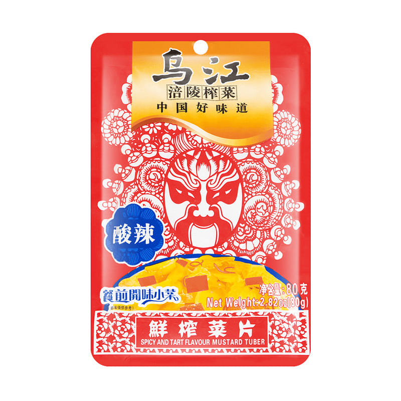 Wujiang Sour & Spicy Flavor Maustard Slice 80 グラム