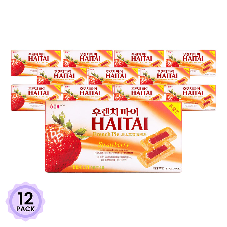 Haitai French Pie Strawberry Flavor 15pk 192 g*12 pack