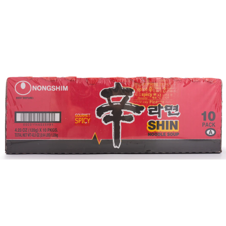 Nongshim Shin Ramyun Noodle Soup pack of 10 1 each