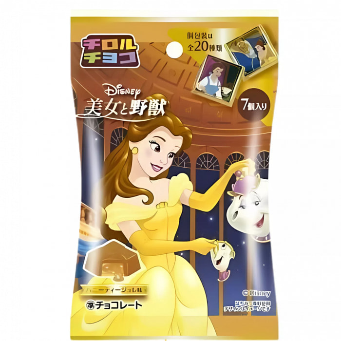 Tirol-choco x Disney 美女与野兽 卡通包装设计蒂罗尔夹心巧克力（蜂蜜红茶果冻味） 7枚入（保质期 02/28/2025）