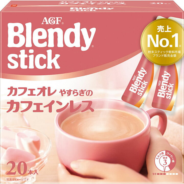 AGF ブレンディ スティック カフェオレ やすらぎのカフェインレス 20本入