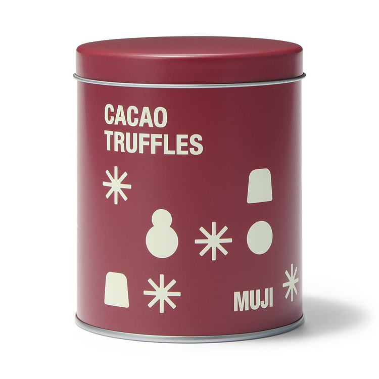 MUJI Gift Can Cocoa Truffles Cocoa Nibs 15 Pieces
