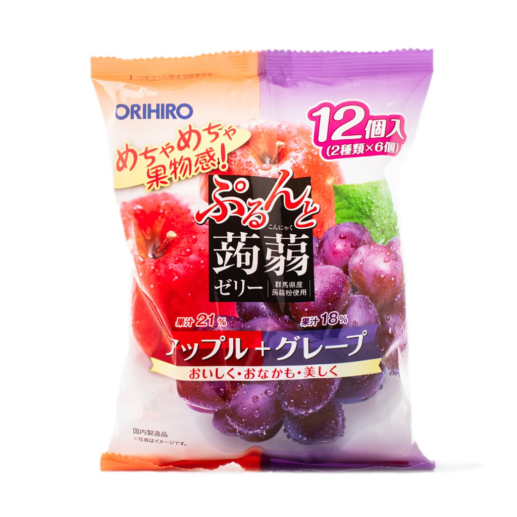 Orihiro Apple & Grape Konjac Jelly 12 pcs 240 그램