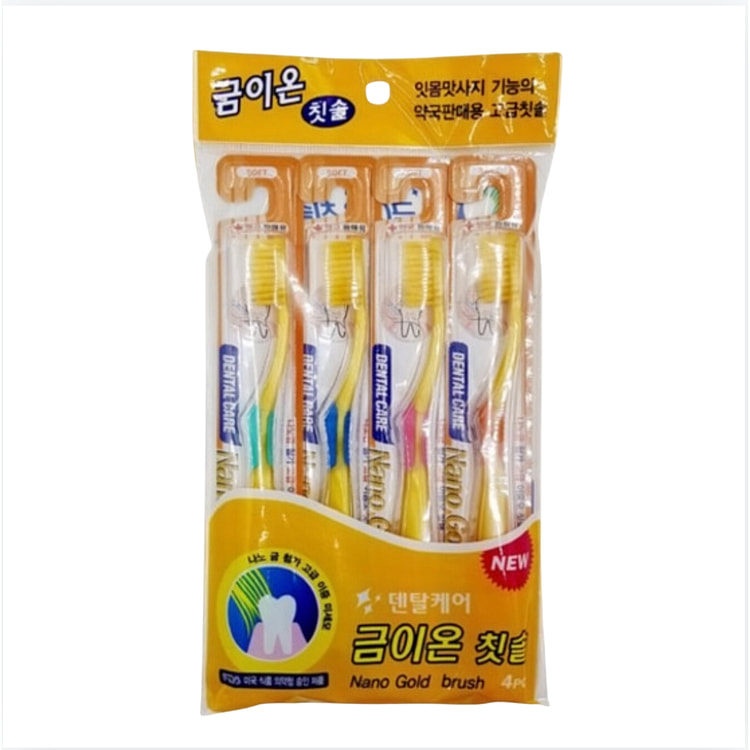 DENTAL CARE NANO GOLD TOOTHBRUSH 4PCS
