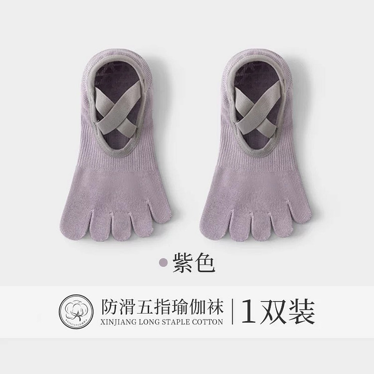 五指瑜伽袜子 防滑专业女普拉提训练夏季薄款室内健身 1 份