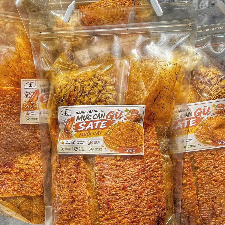 Dried Squid and Sate Chili Rice Paper 1 pack