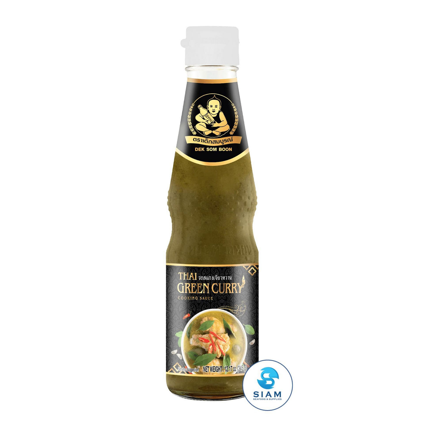 DEK SOM BOON Thai Green Curry Cooking Sauce 345g 12.17 oz