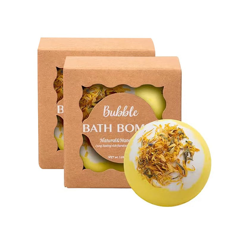 Dried Chamomile Bath Bomb Fizzy Ball 2 pack