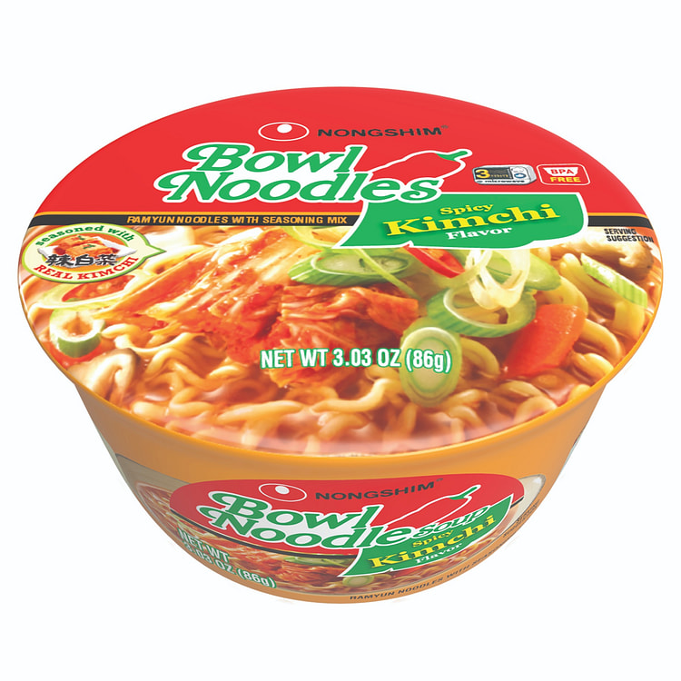 Nongshim Bowl Noodle Kimchi Flavor 6 Pack 1 each