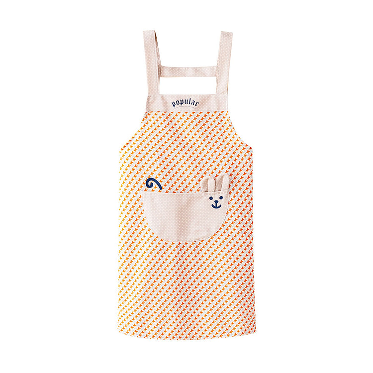 背带围裙 橙色 厨房必备 防污防水 1 份