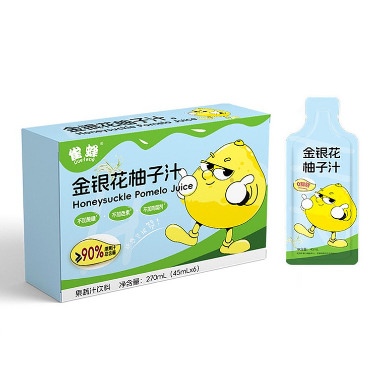 Quefeng Honeysuckle Pomelo Relief Drink 6 Packs 1 box