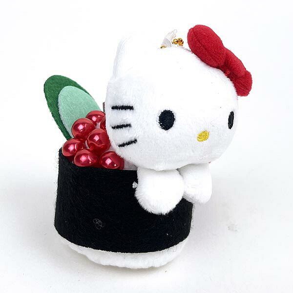 Sanrio Salmon Roe Sushi Plush Keychain Hello Kitty