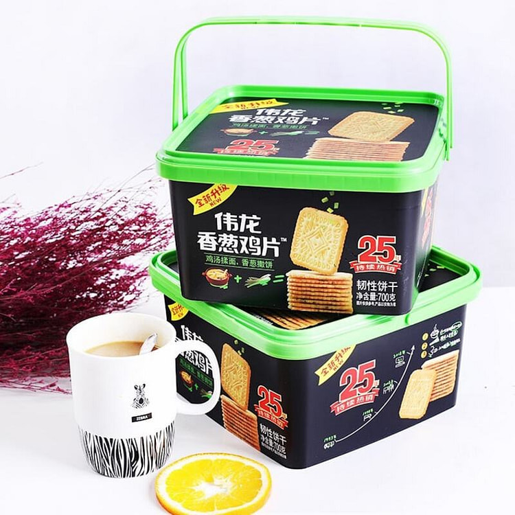 【中国直邮】 伟龙 香葱鸡片饼干700g