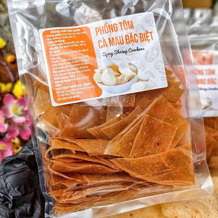Premium Ca Mau Spicy Shrimp Crackers 1 pack