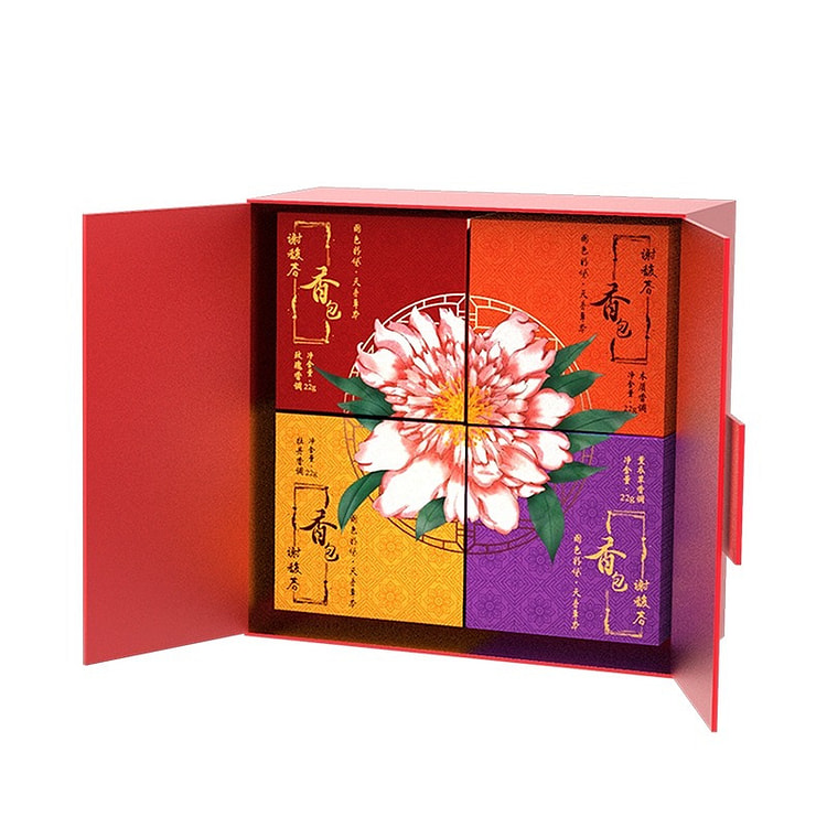 Purple-Yellow-Red-Orange Scented Sachet Set