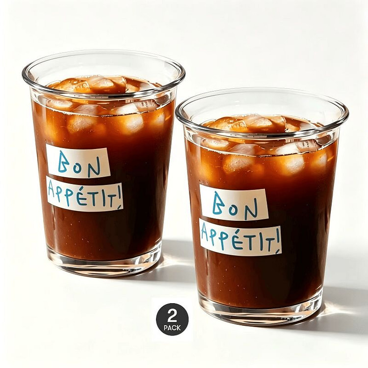 KAWASIMAYA Blue-Lettered Glass Cup 11.8 fl oz *2 1 each
