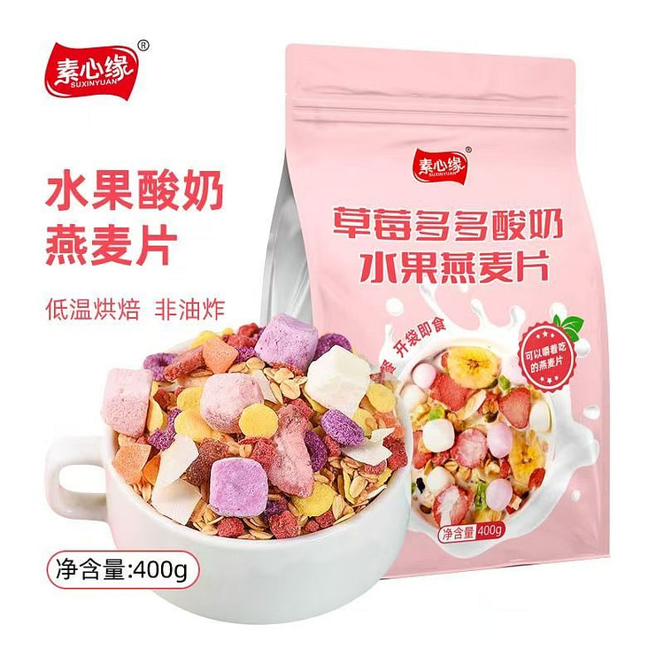 Strawberry Duoduo yogurt fruit oatmeal 1 bag 400 g