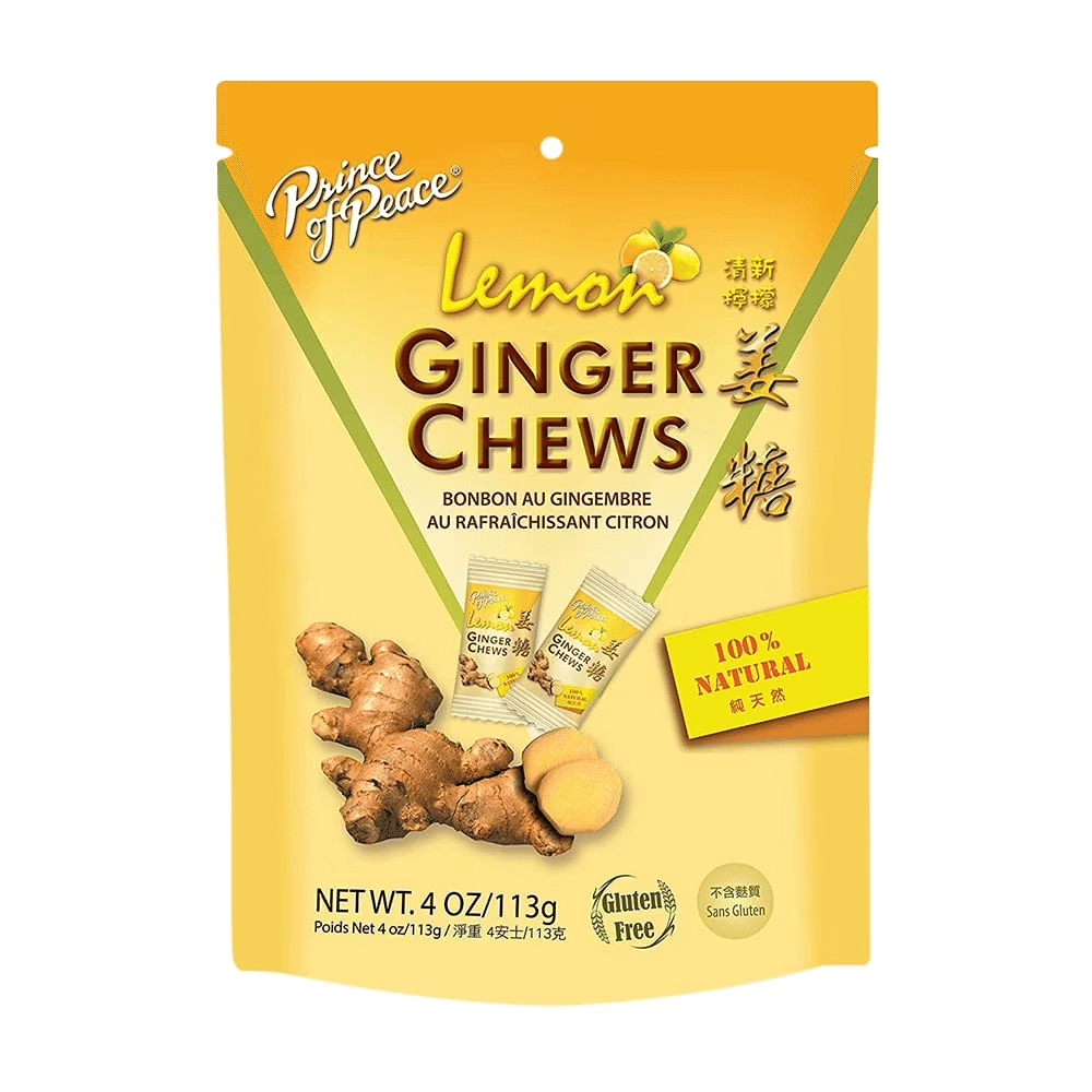 Prince of Peace Lemon Ginger Chews Candy 4oz 4 oz