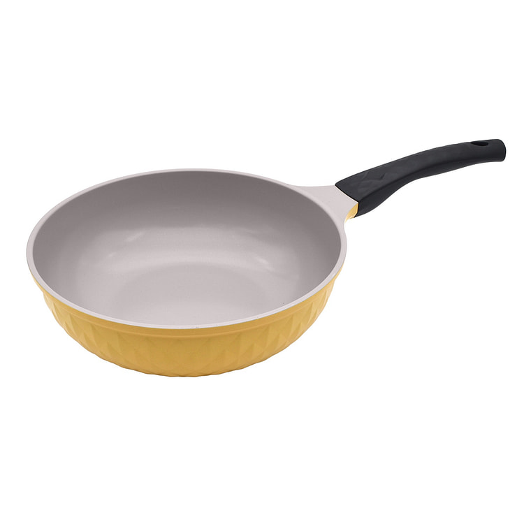 Ace Cook 26 cm (10") Cream Ceramic Frying Wok Pan