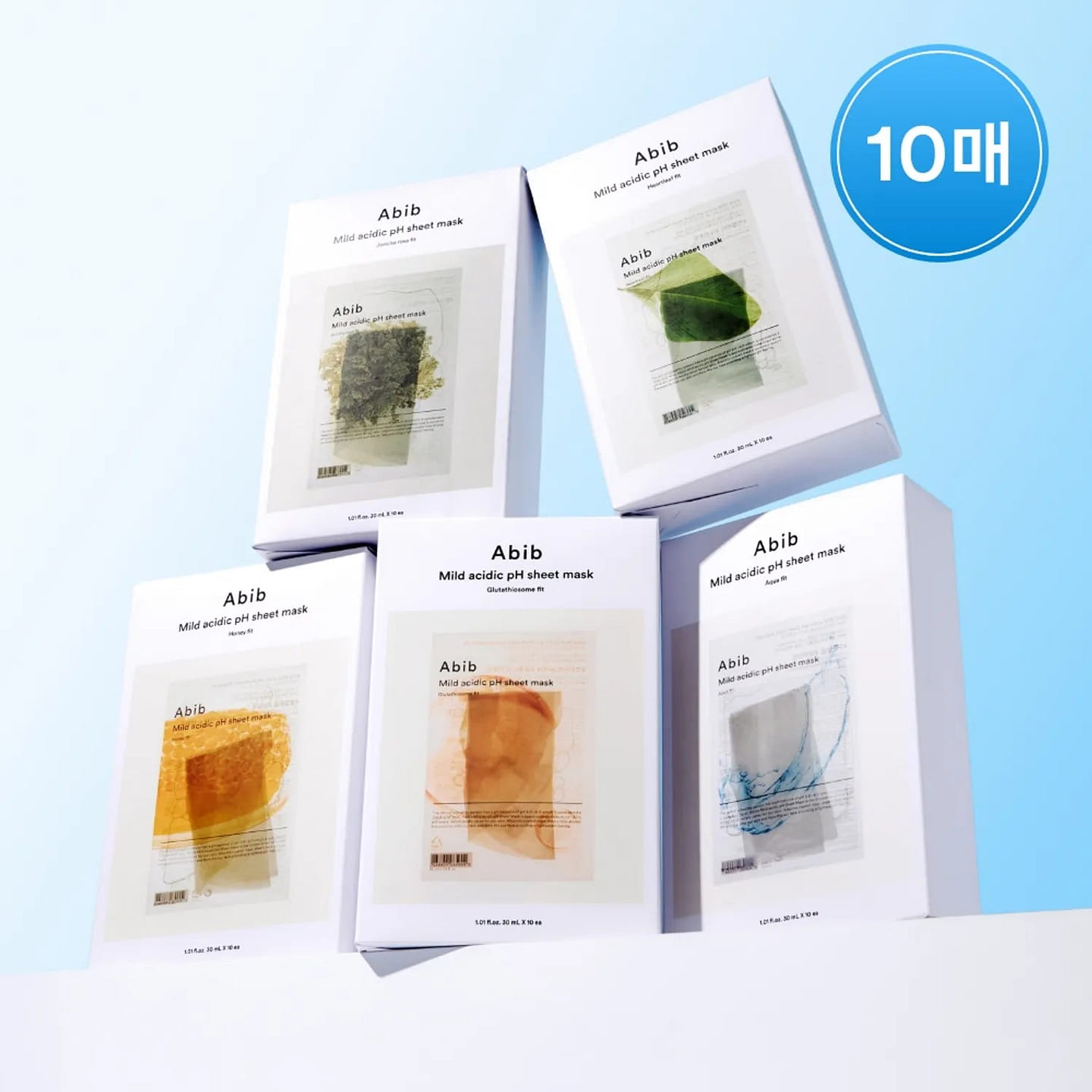Abib Mild Acidic pH Sheet Mask Aqua Fit 10P 1 each