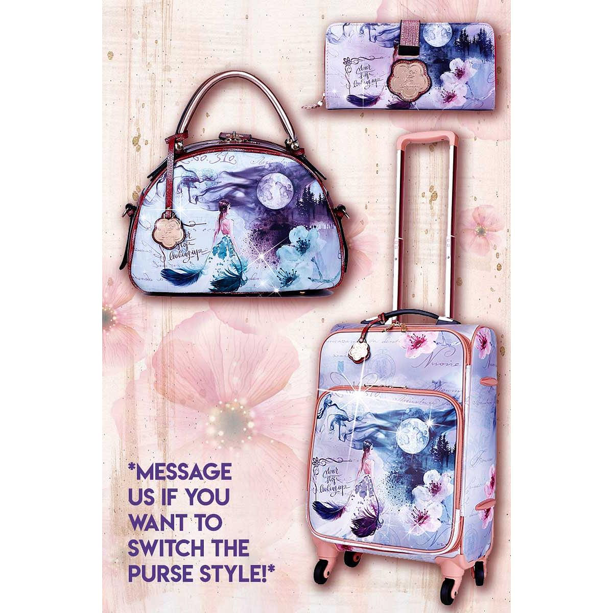 Fairytale 3PC Set | Carry on Luggage with Spinner Wheels [BEL8606-3pcs/Set-BG] 1 each