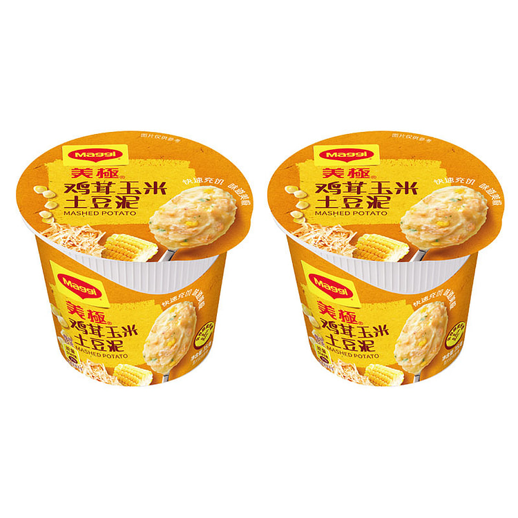 雀巢美极土豆泥冲泡速溶饱腹鸡茸玉米35g*2盒