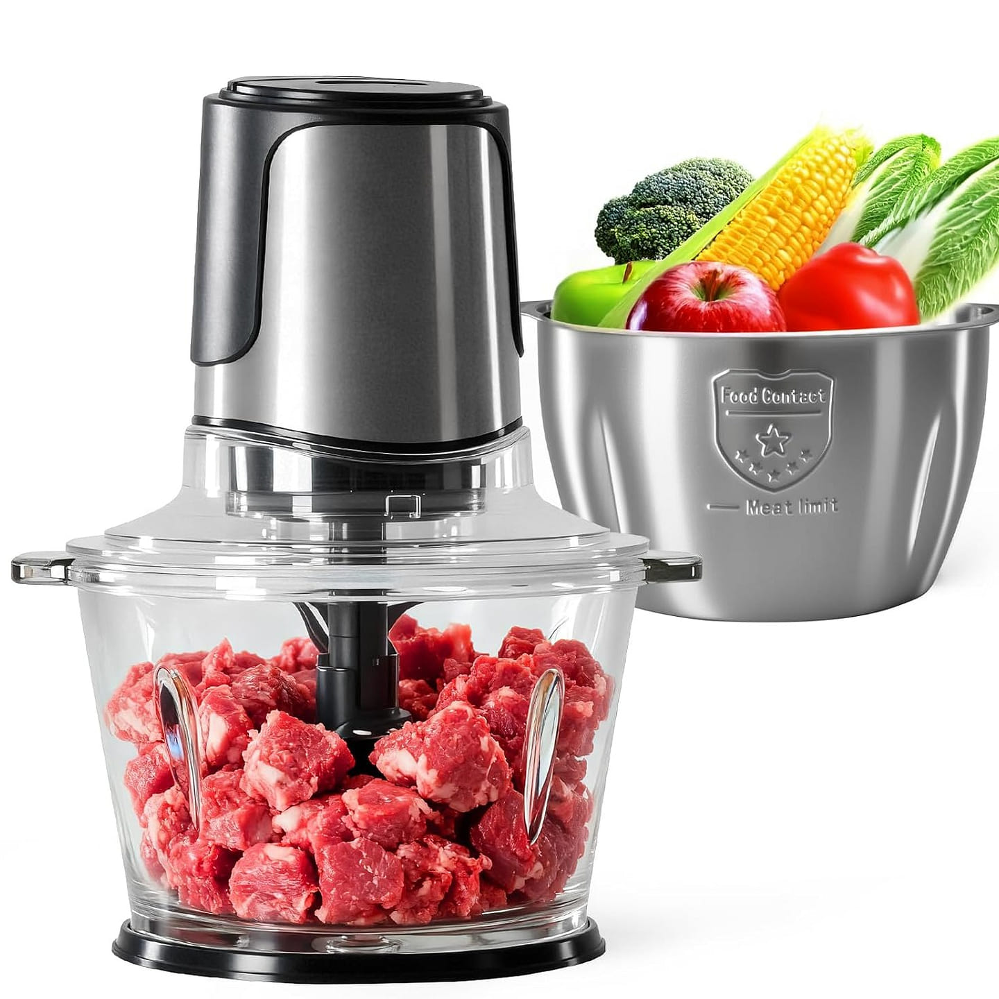 电动搅拌机 450瓦绞肉机 蔬菜切碎器 双S型刀片 1 份