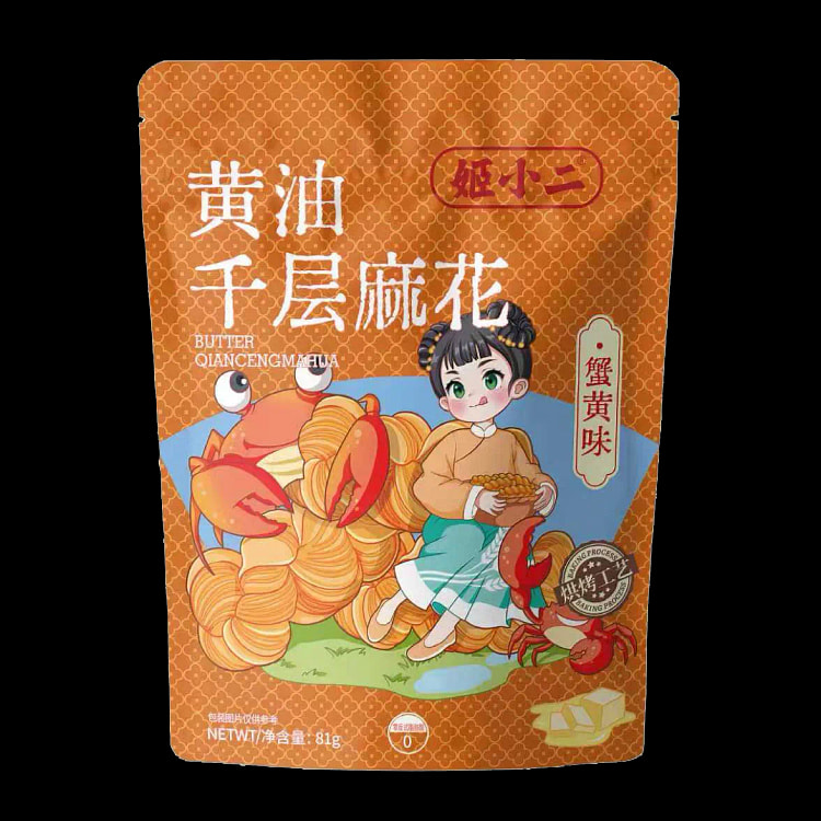 姬小二 蟹味黄油千层麻花 81g 81 克