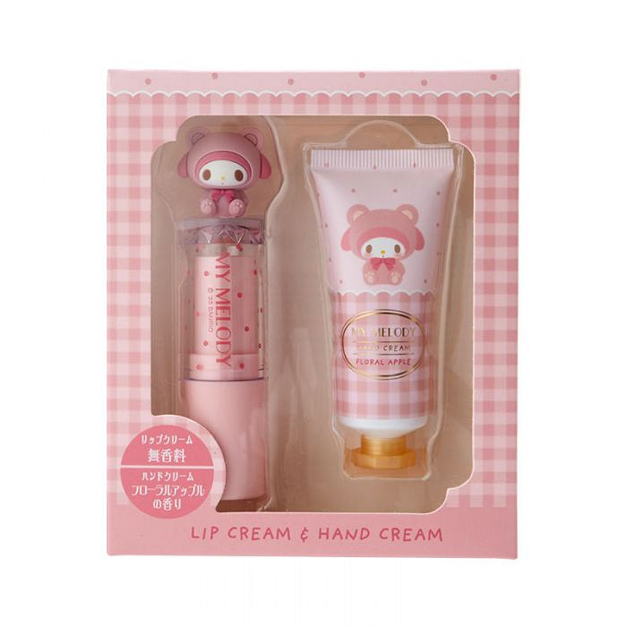 Japan Sanrio My Melody Motif Lip Balm & Hand Cream Set 3.8g + 20g
