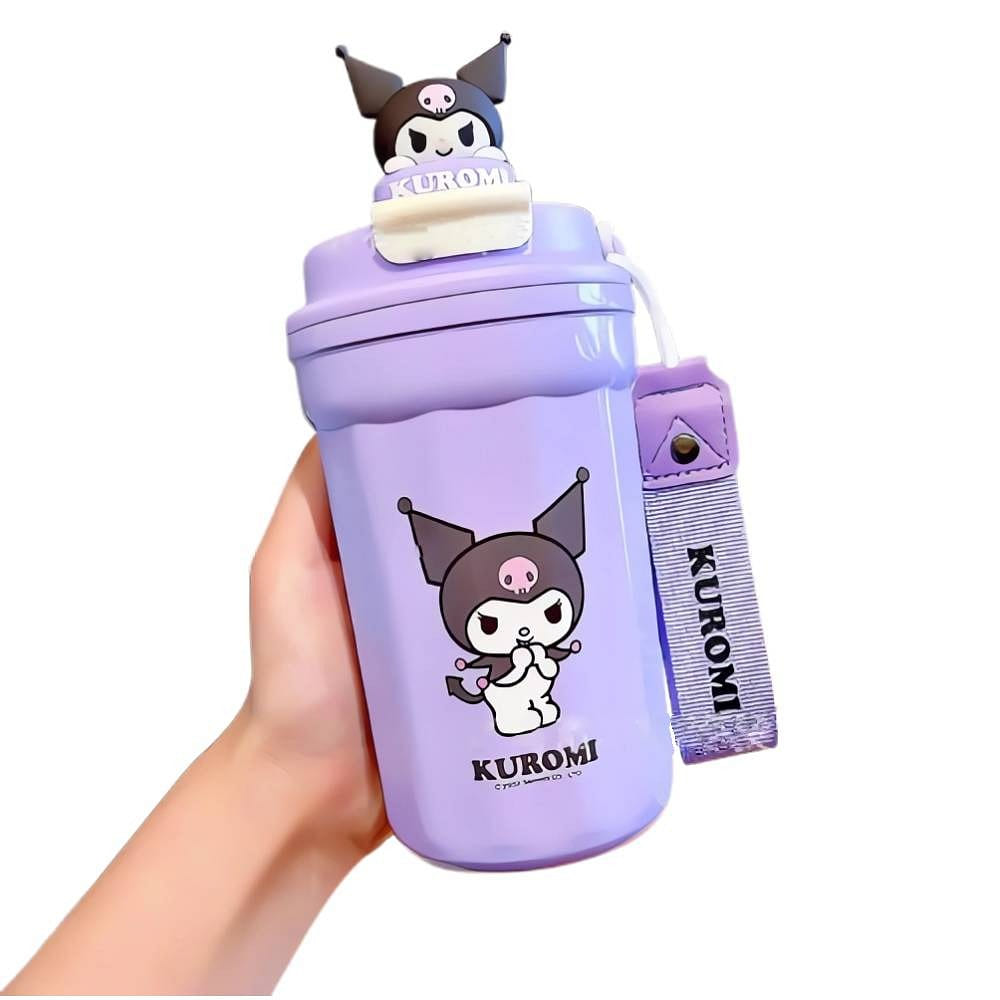 480 ml cute and durable children’s water cup with lid and straw Purple 1 each