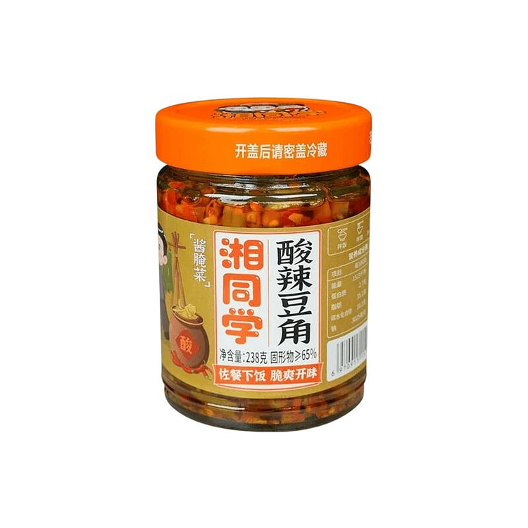 湘同学酸辣豆角湖南特产瓶装即食238g*1瓶 238 克