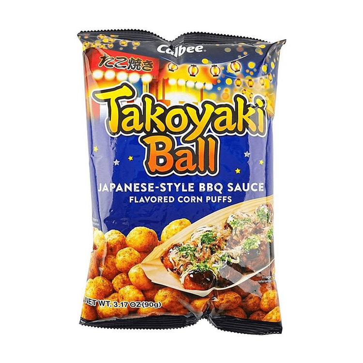 Calbee Takoyaki Flavored Corn Balls 90g