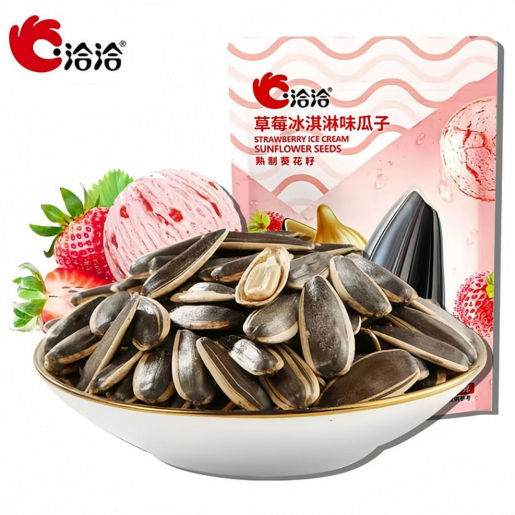 Qiaqia Strawberry Ice Cream Sunflower Seeds 98g 98 g