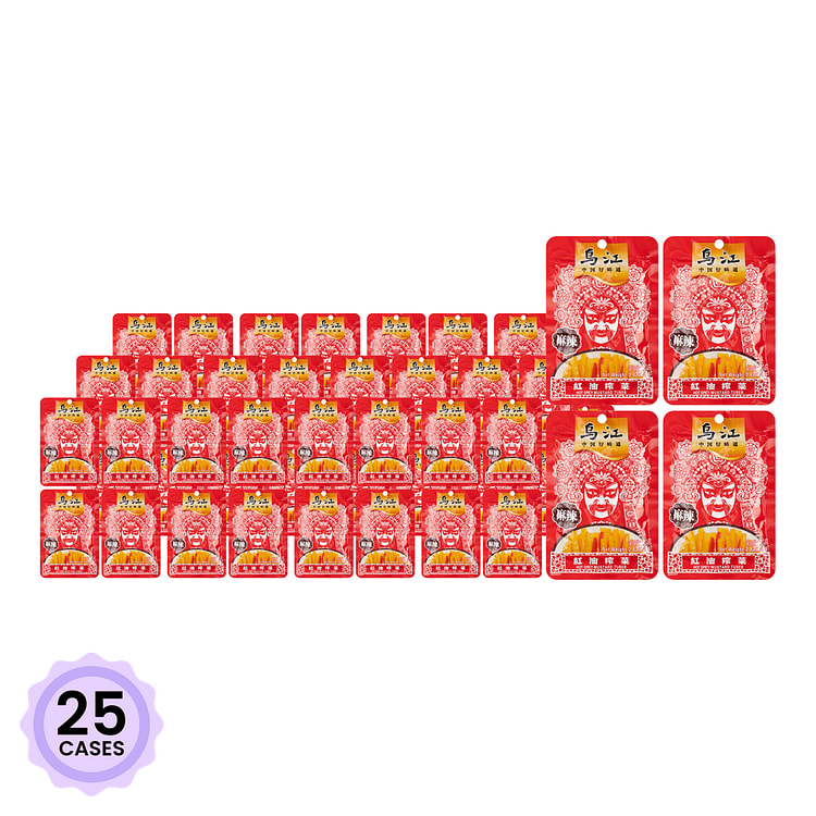 WUJIANG HOT SPICY FLAVOR MAUSTARD TUBER 4 PACK 80 g*4 pack*25 case