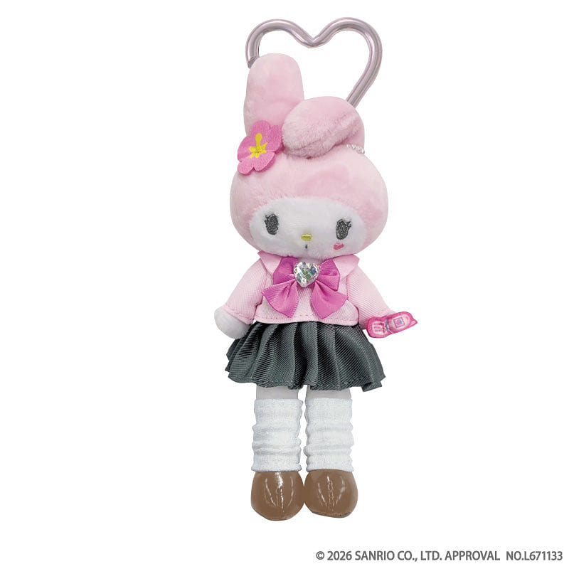Sanrio My Melody Harajuku Gal Preppy Plush Charm 1 each