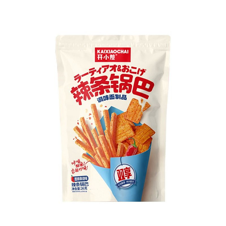 开小差 辣条锅巴办公室解馋零食休闲小吃香辣味酥脆方便26g*1袋