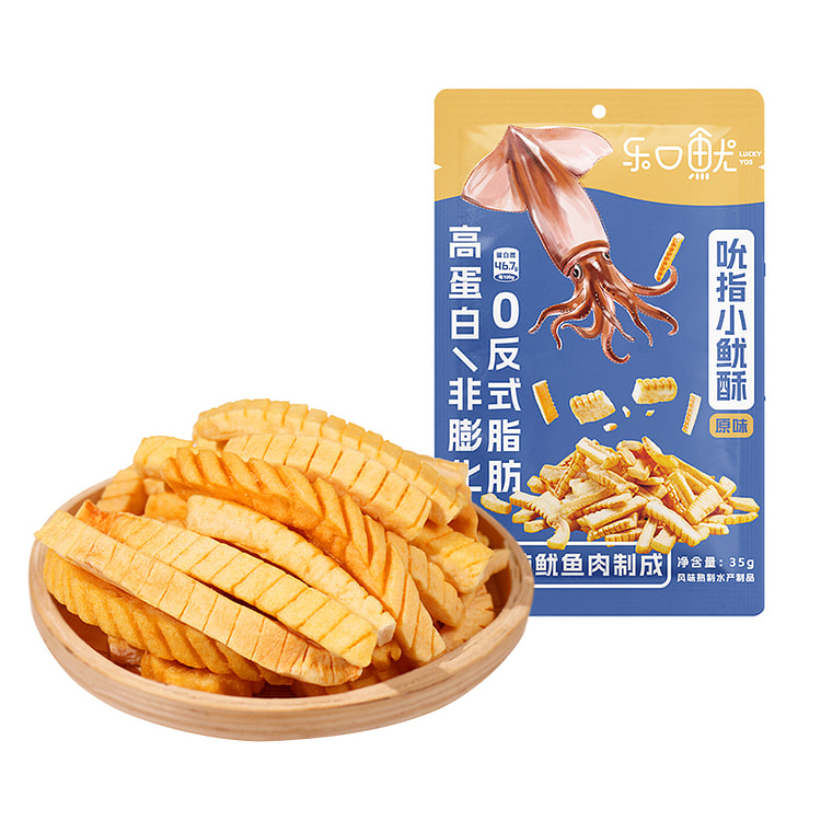 乐口鱿小鱿酥高蛋白零食35g*1袋